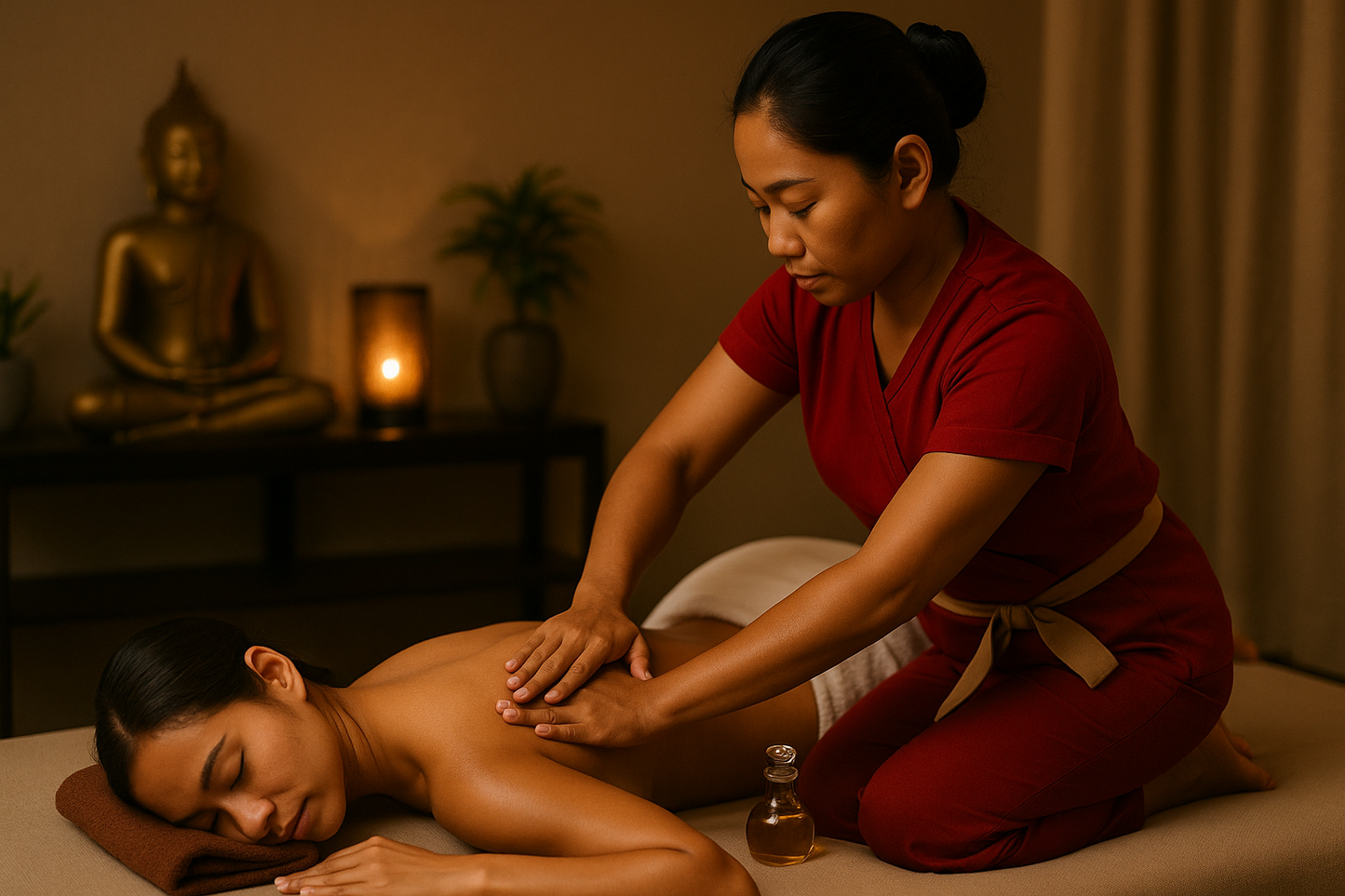 Aroma-Öl-Massage